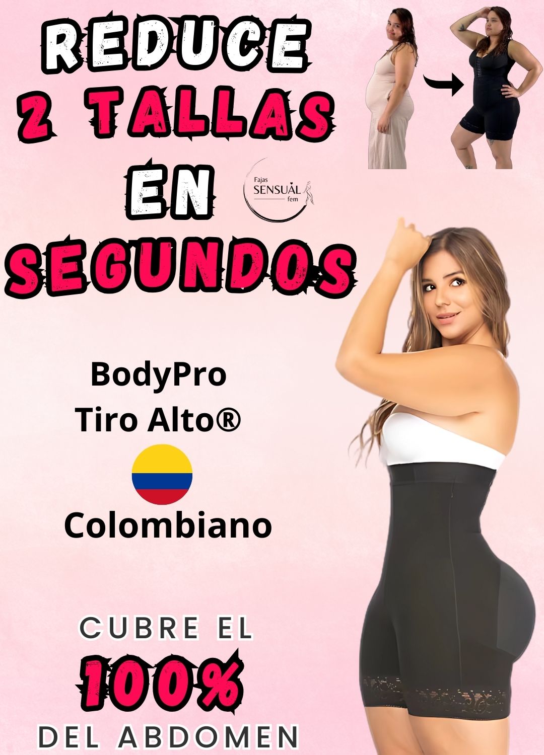 Faja moldeadora tiro alto BODY PRO® Envío gratis & Pago en casa🎁
