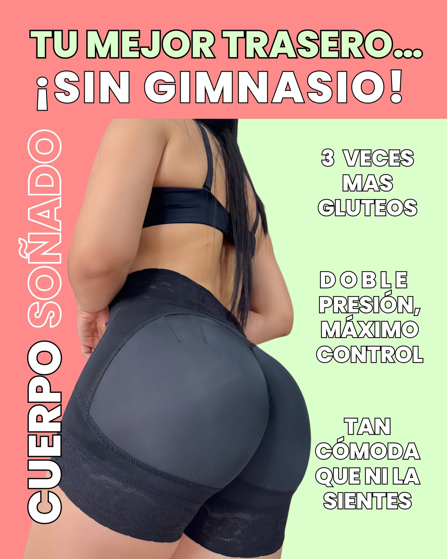 Short Faja Triple Realce De Cola®️ | Push Up | Colombiano🇨🇴