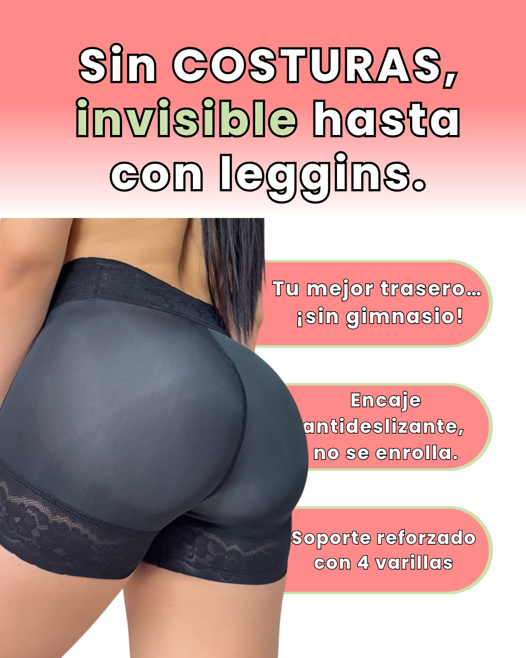 Short Faja SÚPER-Invisible™️ | Sin costuras | Reduce medidas